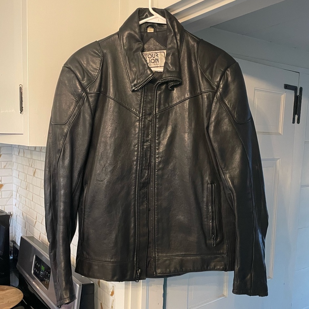 Black Leather Jacket for Men Motorcycle Jacket